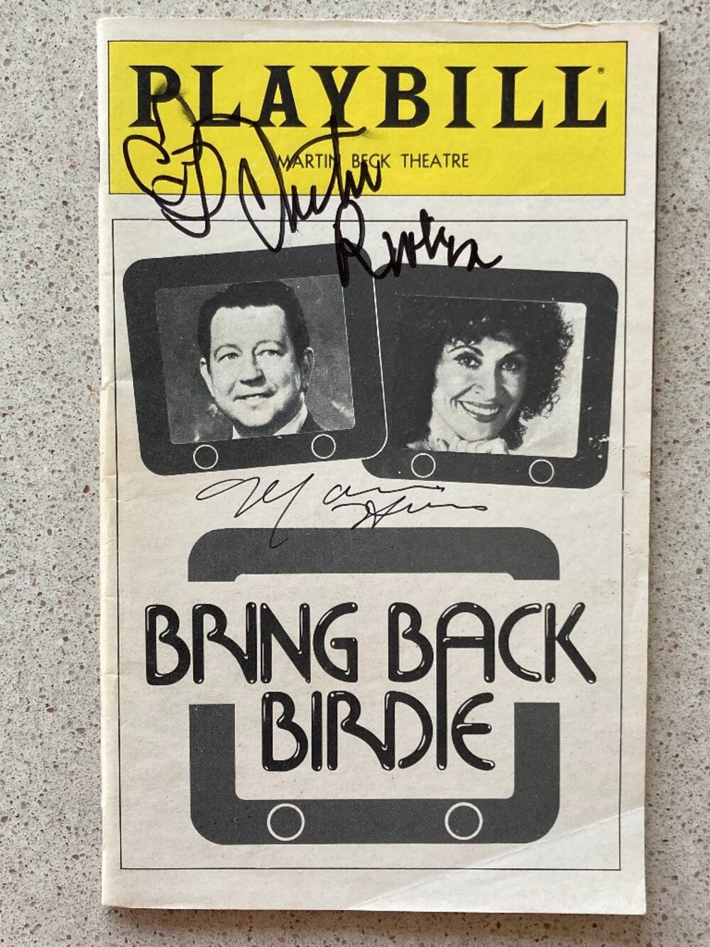 Chita Rivera Maurice Hines Signed Playbill Bring Back Birdie Opening Night 1981